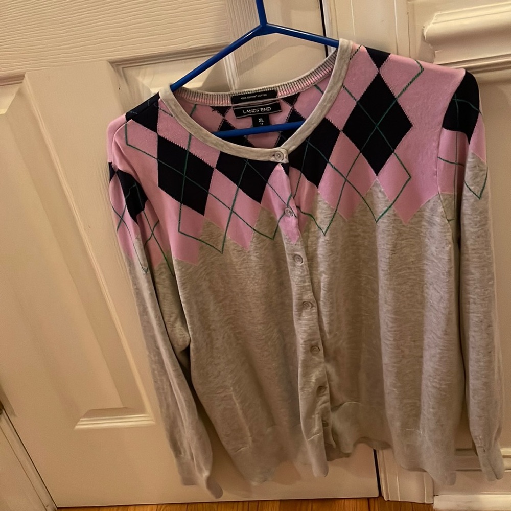 Womens land end plaid top